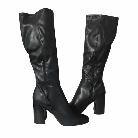 Madden Girl Black 2 Winsloww Boots Size 10