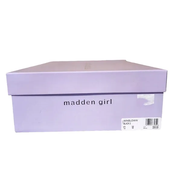 Madden Girl Black 2 Winsloww Boots Size 10