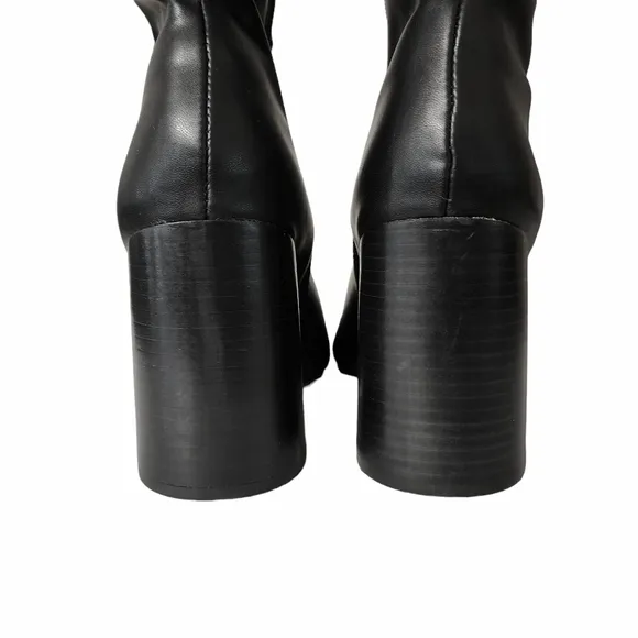 Madden Girl Black 2 Winsloww Boots Size 10