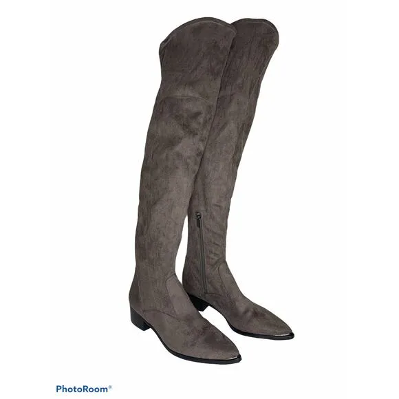 Marc Fisher LTD Over the Knee suade boot 7.5 brown