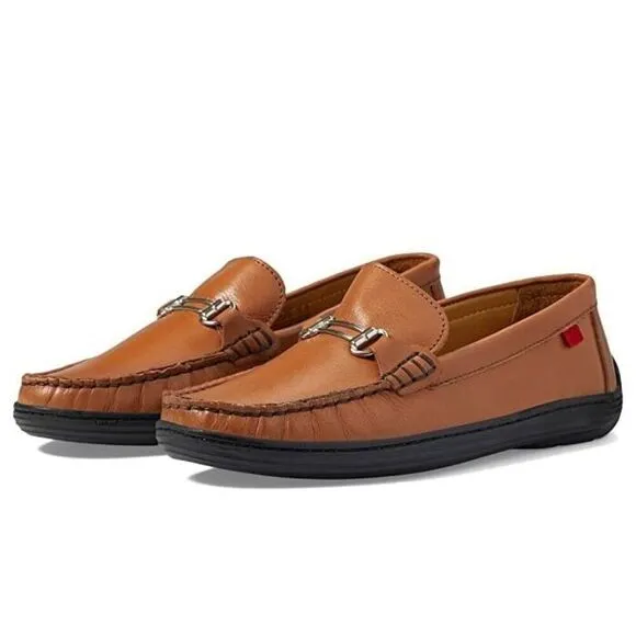 Marc Joseph New York Lexington Loafer Kids 1 Brown Leather Slip-On Shoes ZPO965