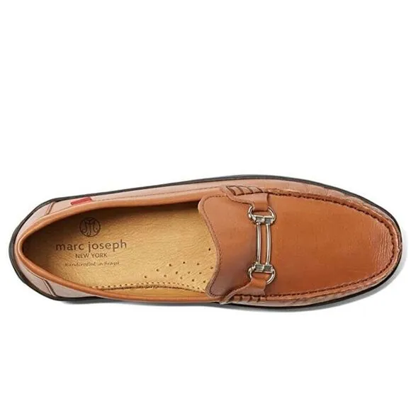Marc Joseph New York Lexington Loafer Kids 1 Brown Leather Slip-On Shoes ZPO965