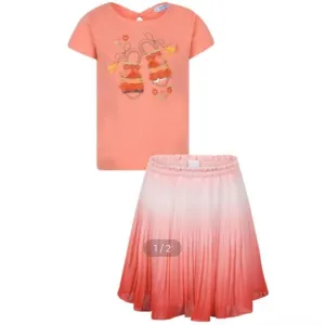 Mayoral T-Shirt and pleated skirt set
