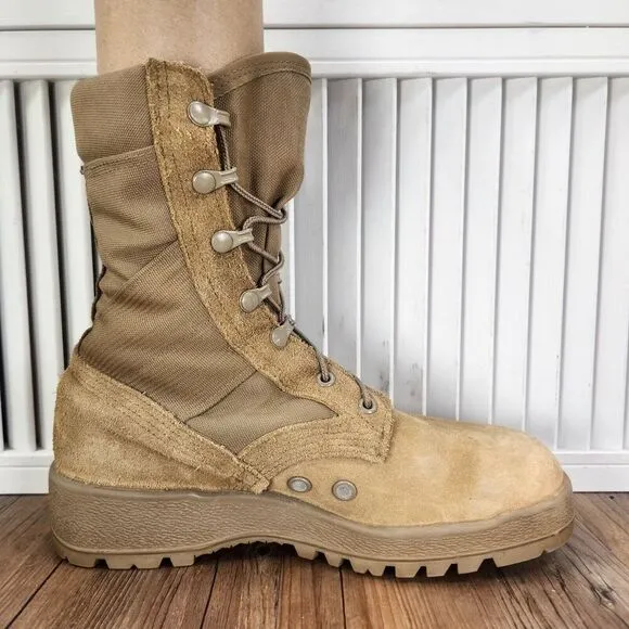 McRae Footwear Mens Sz 6.5W Wide Military Combat Boots Hot Weather Desert Vibram