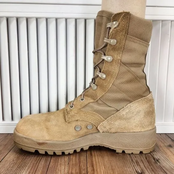 McRae Footwear Mens Sz 6.5W Wide Military Combat Boots Hot Weather Desert Vibram