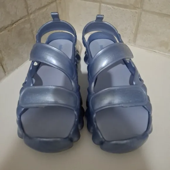 Melissa Collina Strada Blue Puff Platform Sandals Size 8 Y2K Vibes
