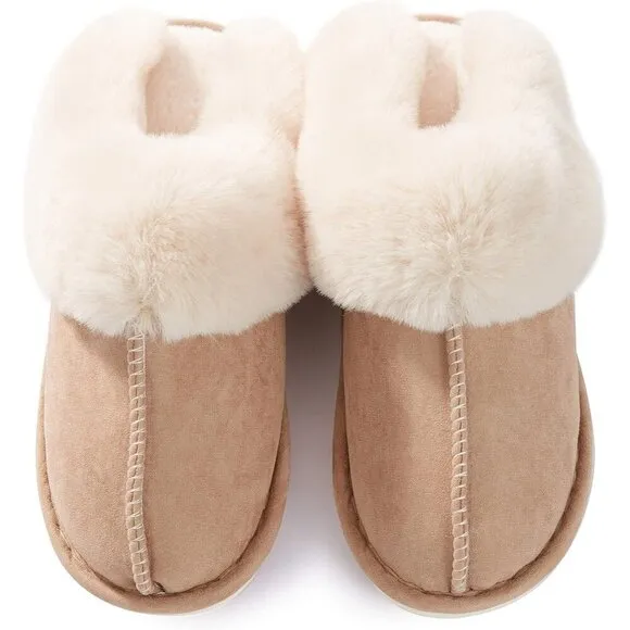 Memory Foam Fluffy Soft Warm Slip House Slippers Anti-Skid Cozy Plush for Womens