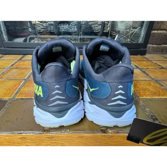 Mens 10 Wide Hoka One One Clifton 8 Blue Athletic Running Shoes 1121374 BCBT