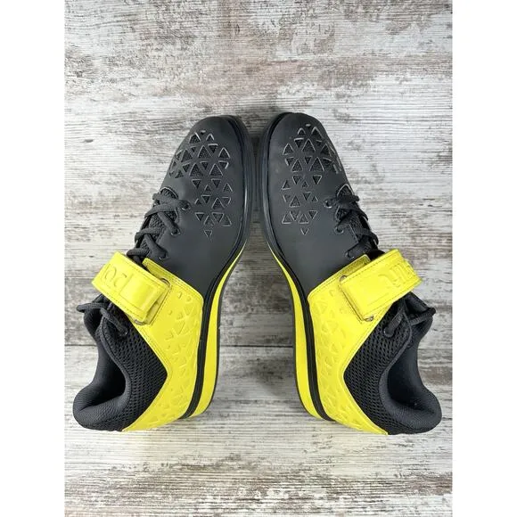 Men's Adidas Powerlift 3 Black/Yellow Weightlifting Shoes Sz 11 Athletic Gym