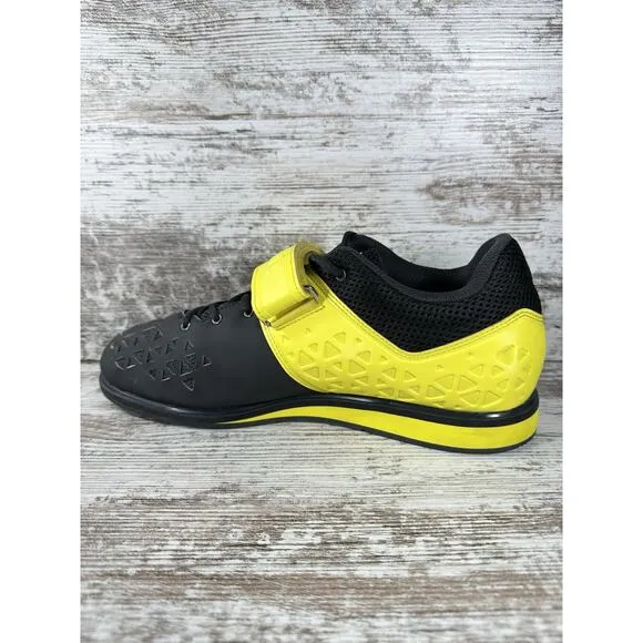 Men's Adidas Powerlift 3 Black/Yellow Weightlifting Shoes Sz 11 Athletic Gym