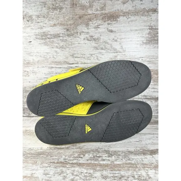 Men's Adidas Powerlift 3 Black/Yellow Weightlifting Shoes Sz 11 Athletic Gym
