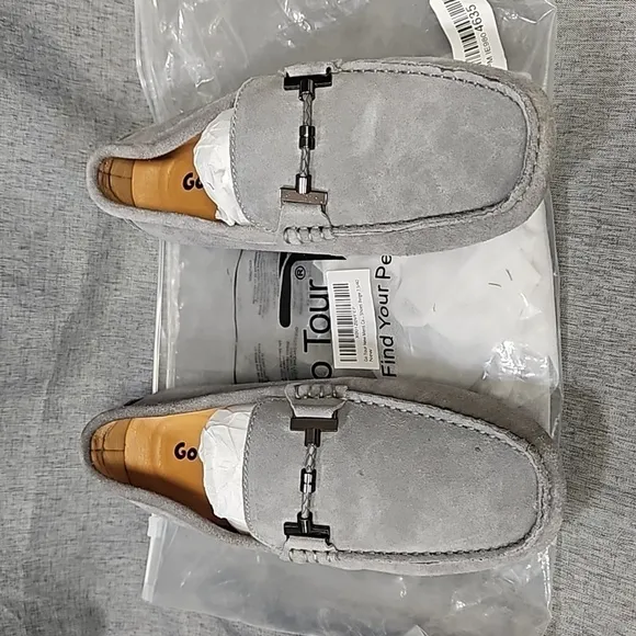 Men's Go Tour Penny Loafer Casual Slip On Shoes, Gray, Size 7.5 (Lot #516)