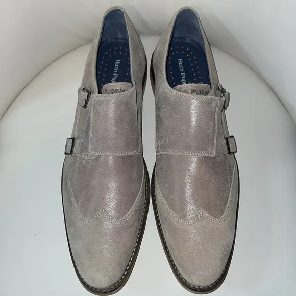 Mens Hush Puppies Beige Suede Oxford Style Shoes Size 12-13