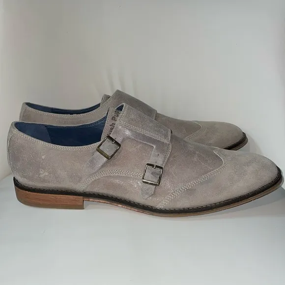 Mens Hush Puppies Beige Suede Oxford Style Shoes Size 12-13