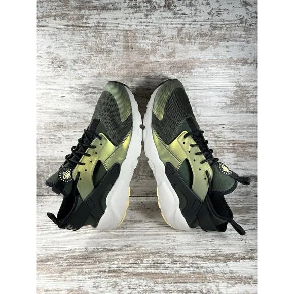 Men's Nike Air Huarache Run Ultra SE Sequoia/Metallic Green Sneakers Sz 11.5