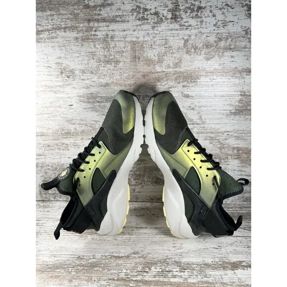 Men's Nike Air Huarache Run Ultra SE Sequoia/Metallic Green Sneakers Sz 11.5