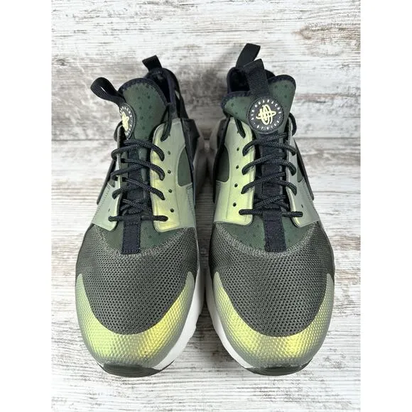 Men's Nike Air Huarache Run Ultra SE Sequoia/Metallic Green Sneakers Sz 11.5