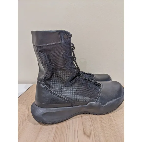 Men's Size 12.5 Tactical Military Boots Shoes Nike SFB B1 Triple Black 8&quot; DX2117