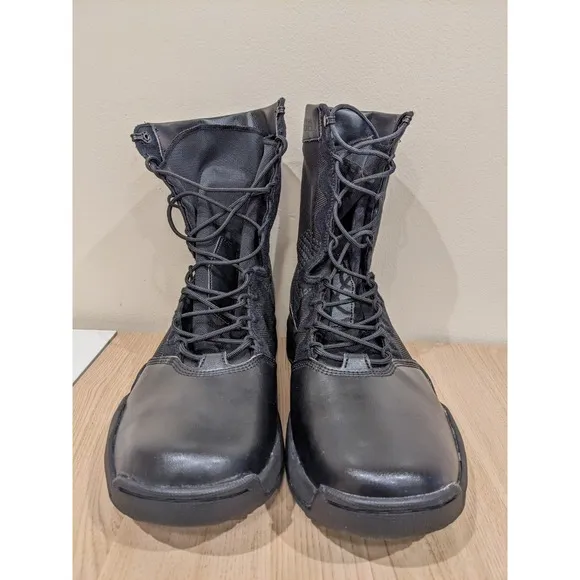 Men's Size 12.5 Tactical Military Boots Shoes Nike SFB B1 Triple Black 8&quot; DX2117