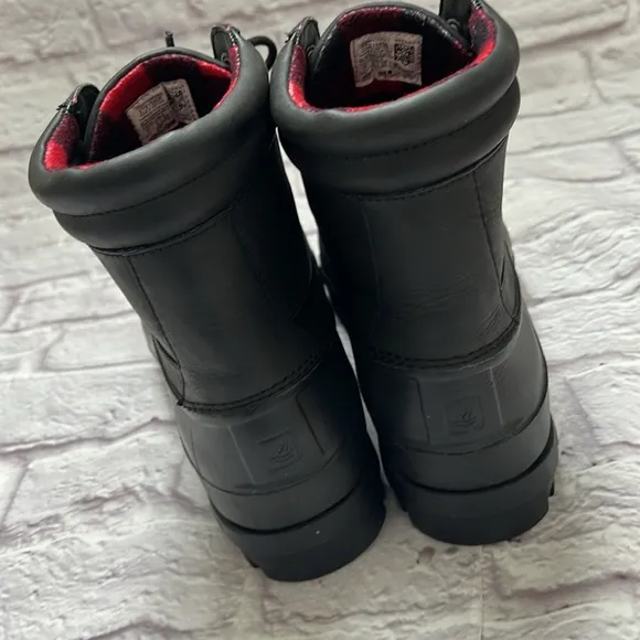 Men’s Sperry Top-Sider Memory Foam black boots waterproof