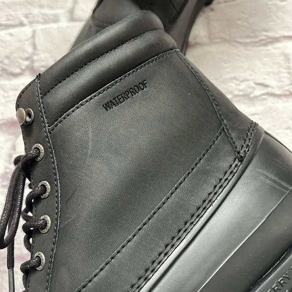 Men’s Sperry Top-Sider Memory Foam black boots waterproof