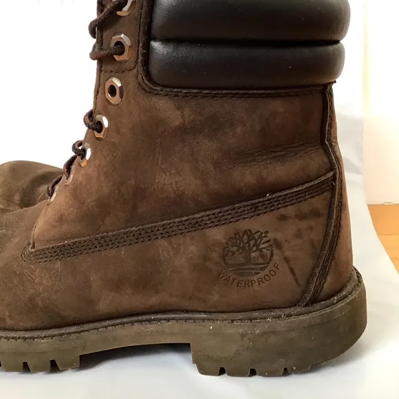 Men's Timberland 6 Inch Waterproof Brown Work Boots