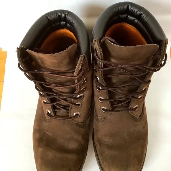 Men's Timberland 6 Inch Waterproof Brown Work Boots