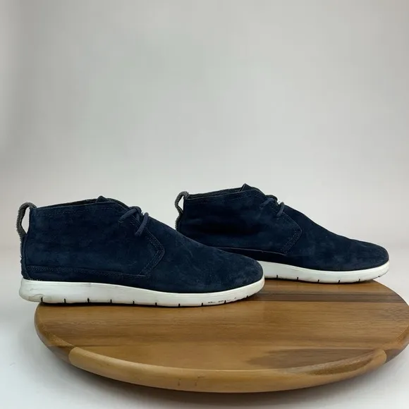 Mens Ugg Australia Freamon Navy Blue Suede Casual Chukka Boots Shoes Size 10 EEE