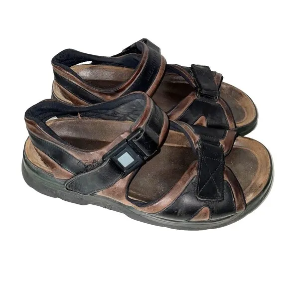 Mephisto Men's Shark Fit Sandals size 43/9 Buckle Genuine Leather