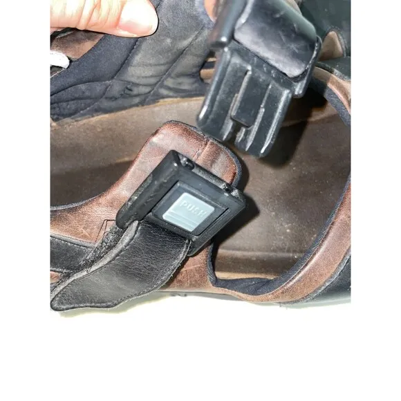 Mephisto Men's Shark Fit Sandals size 43/9 Buckle Genuine Leather