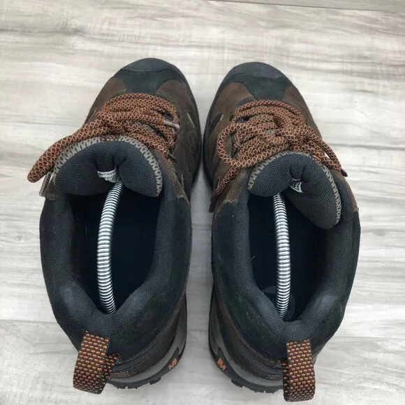 Merrell Hiking Shoes Mens 9 Moab III Brown Black Suede Outdoor Boots