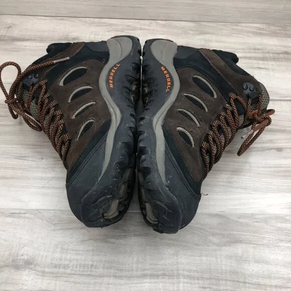 Merrell Hiking Shoes Mens 9 Moab III Brown Black Suede Outdoor Boots
