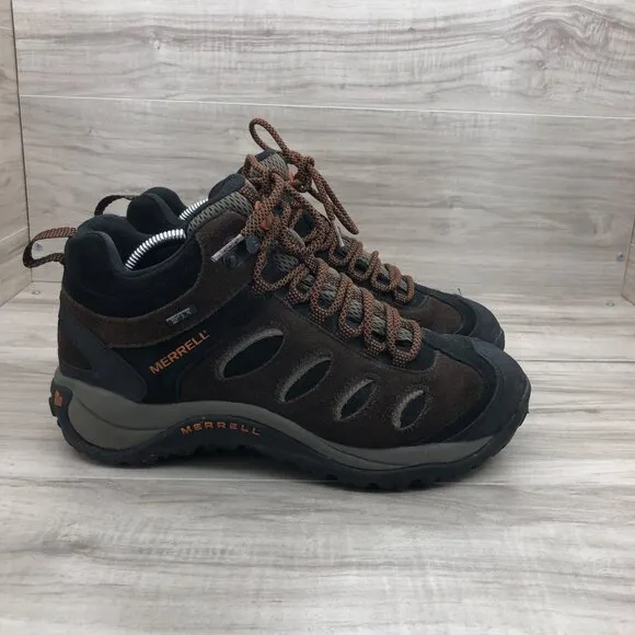 Merrell Hiking Shoes Mens 9 Moab III Brown Black Suede Outdoor Boots