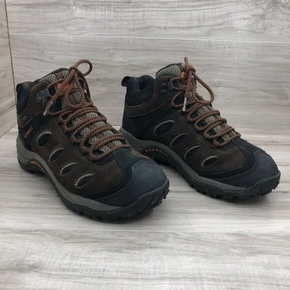 Merrell Hiking Shoes Mens 9 Moab III Brown Black Suede Outdoor Boots