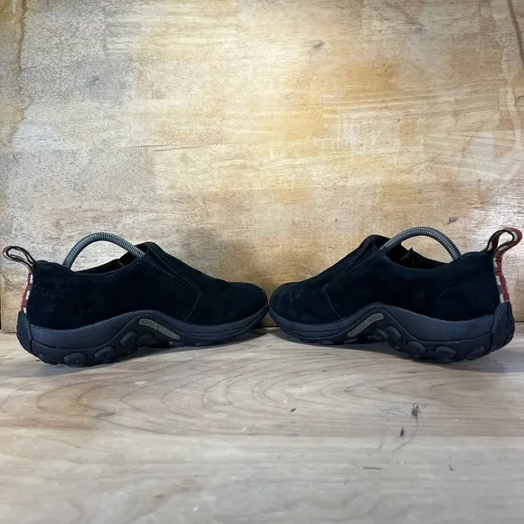 Merrell Jungle Moc SUEDE Mens Size 8.5 Wide Slip On Shoes Clogs Black J63815W
