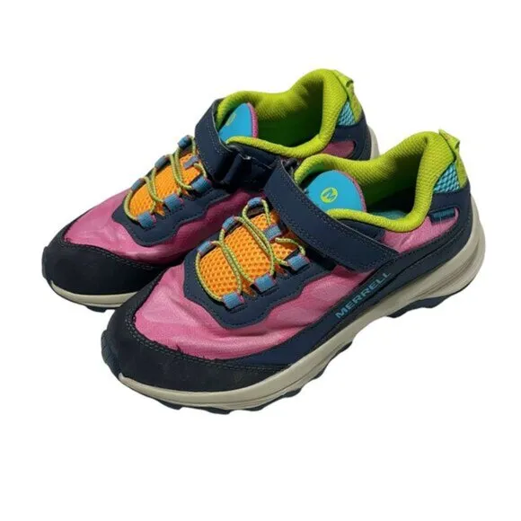 Merrell Kids Moab Speed Low A/C Waterproof (Little Kid/Big Kid) Navy/Multi