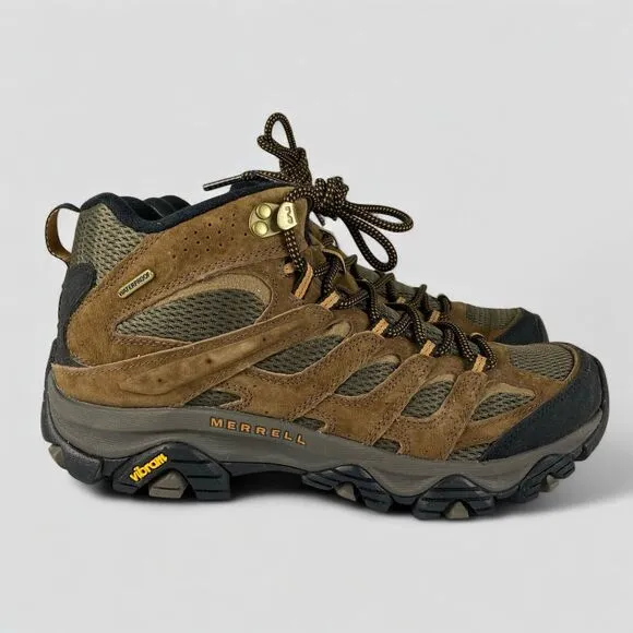 MERRELL Men Moab 3 Mid Waterproof Shoes Earth Hiking Shoes J035839 Mens Size 9 M