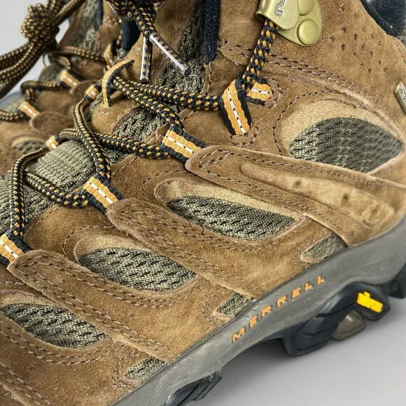 MERRELL Men Moab 3 Mid Waterproof Shoes Earth Hiking Shoes J035839 Mens Size 9 M