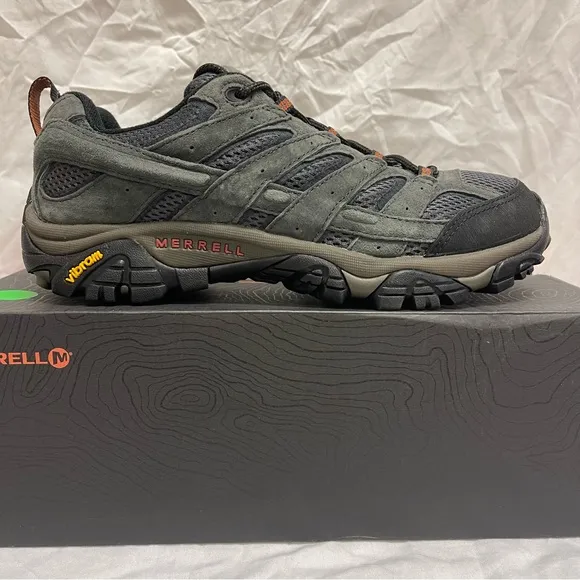Merrell Moab 2 Vent Beluga Gray Leather Hiking Trail Shoes J06015 Men’s Size 9