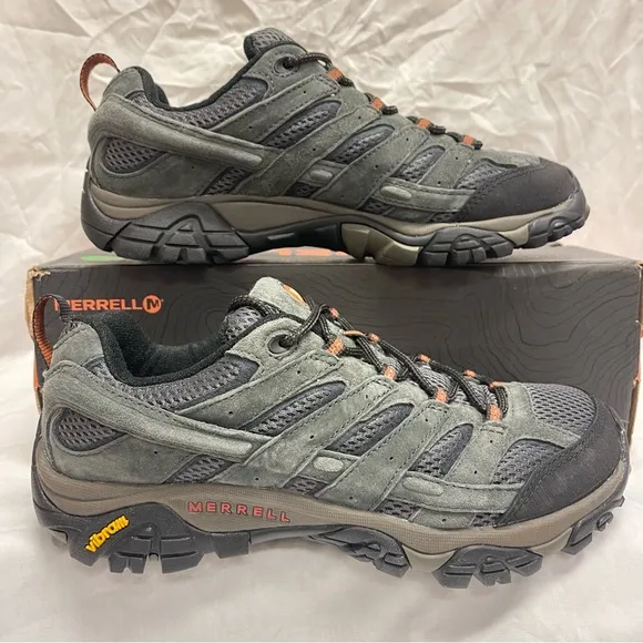 Merrell Moab 2 Vent Beluga Gray Leather Hiking Trail Shoes J06015 Men’s Size 9