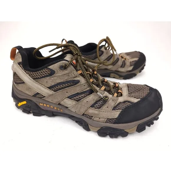 Merrell Moab 2 Ventilator Mens 10 Walnut Hiking Trail Low Top Shoes J06011