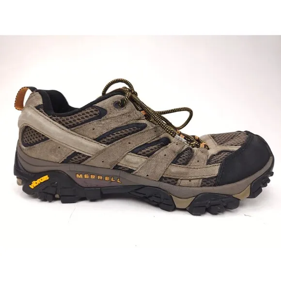 Merrell Moab 2 Ventilator Mens 10 Walnut Hiking Trail Low Top Shoes J06011