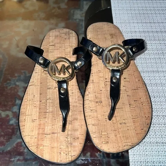 Michael Kors black jelly, corks size6  (9inches) ,,see photos