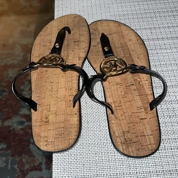 Michael Kors black jelly, corks size6  (9inches) ,,see photos