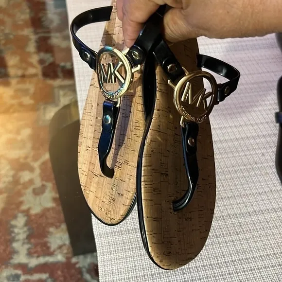 Michael Kors black jelly, corks size6  (9inches) ,,see photos
