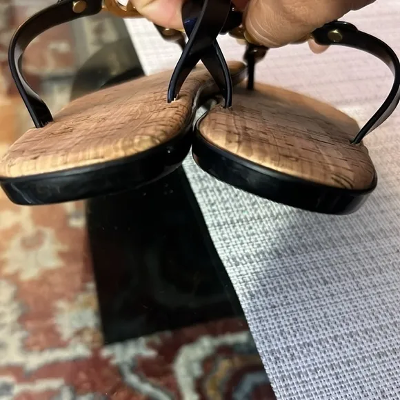 Michael Kors black jelly, corks size6  (9inches) ,,see photos