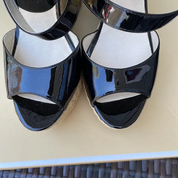 Michael Kors Black Patent Sandals