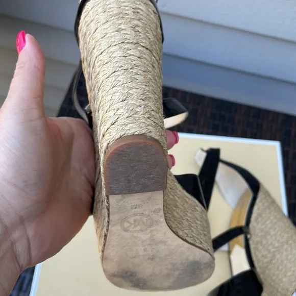 Michael Kors Black Patent Sandals