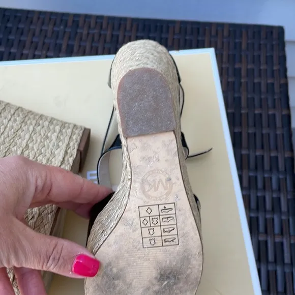 Michael Kors Black Patent Sandals