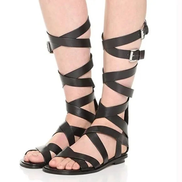 Michael Kors Darby Gladiator Sandals black 7.5 M